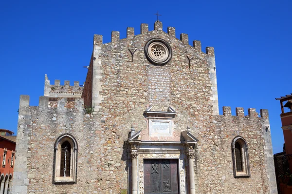 Duomo di San Nicolo in Taormina. Sicily, Italy — Zdjęcie stockowe