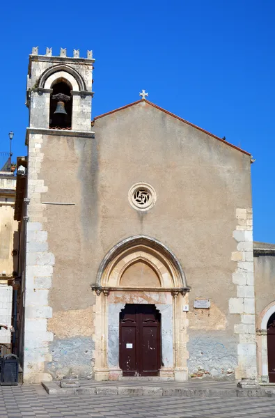 Saint agostino taormina kilisede. Sicilya, İtalya — Stok fotoğraf