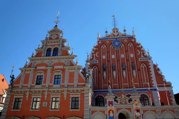 Dom Bractwa Czarnogłowych. Riga, Łotwa — Zdjęcie stockowe