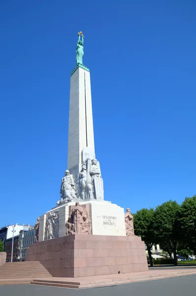 Emlékmű a szabadság (1935). Riga, Lettország — Stock Fotó