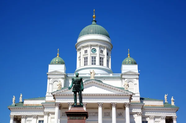 Tuomiokirkko собор церкви в Гельсінкі, Фінляндія — стокове фото