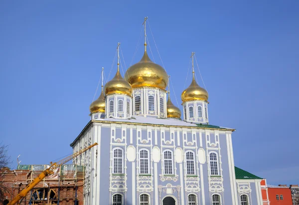 Chrám Nanebevzetí (Uspenský) na území Kremlu. Tula, Rusko — Stock fotografie