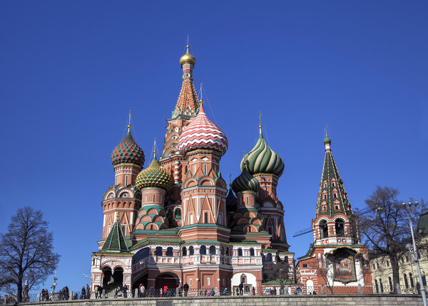 Cathedral of the Protection of Most Holy Theotokos on the Moat (Saint Basil's Cathedral). Red square, Moscow, Russia