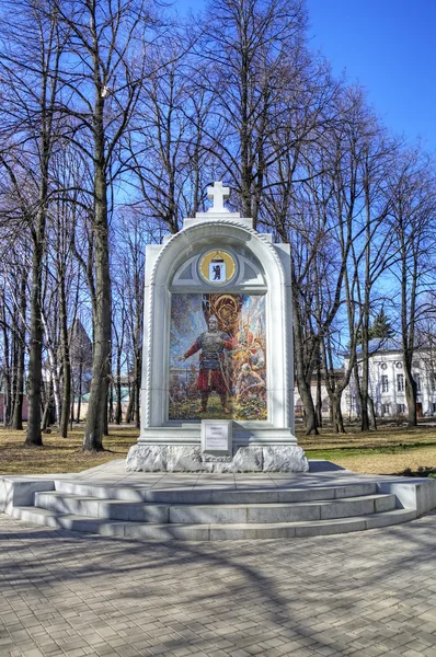 Пам'ятник присяги Пожарського д. в Спасо Преображенський монастир. Ярославль, Росія — стокове фото