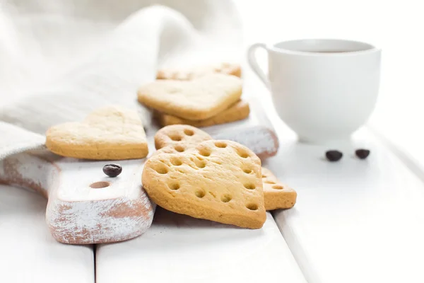 朝のクッキーとコーヒー — ストック写真
