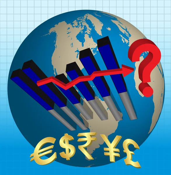 World Economic Crisis — Stock Vector