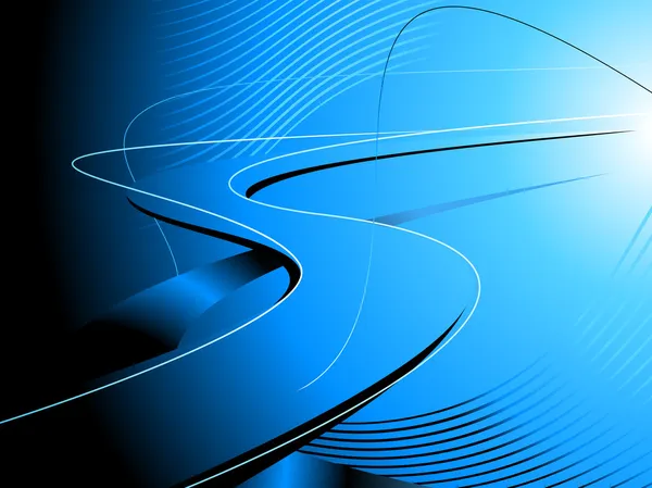 Abstrakt blå vägen bakgrund — Stock vektor