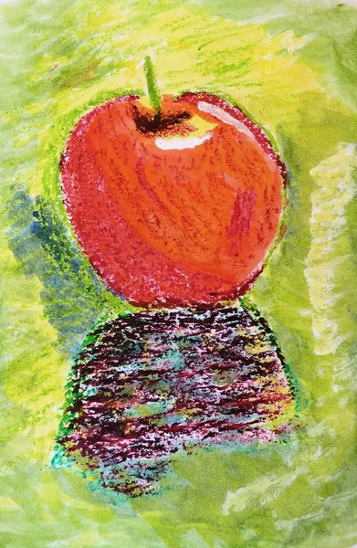 Hand painted Apple — Stock Photo, Image