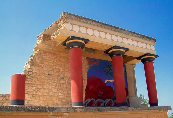 Pałacu w Knossos na Krecie, Grecja — Zdjęcie stockowe