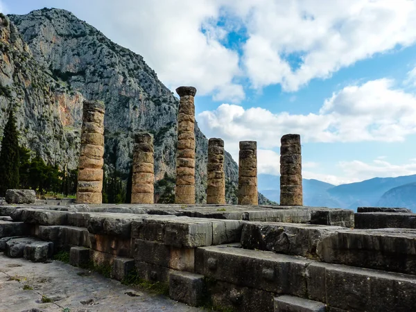 Tempel van Apollo in oracle delphi, Griekenland — Stockfoto