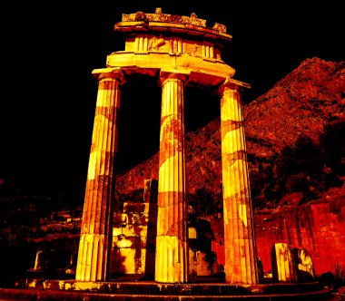 Athena pronoia temple Delphi Yunanistan'da