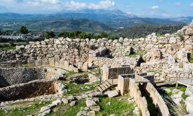 Mycenae, archaeological place in Greece clipart