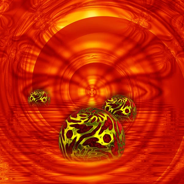 Túnel de agua abstracto con esferas — Foto de Stock