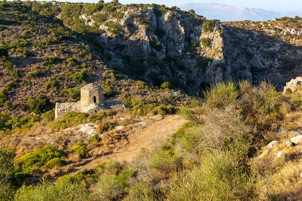 Old Ancient Church Barbara Palaiohora Village Kythera Island Greece Remains — Stock Photo, Image