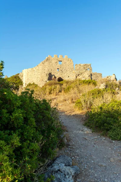 Vue Château Vénitien Palaiochora Sur Île Kythira Grèce — Photo