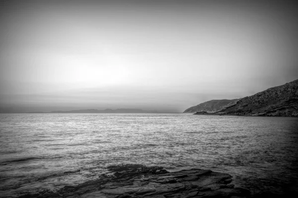 Dramatic Seascape Kythera Island Natural Beauty Idyllic Greek Island Black - Stock-foto