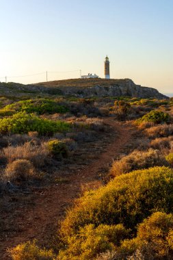 Yunanistan 'daki Kythira adasının kuzey ucundaki deniz feneri.