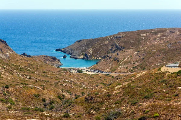 Vista Verano Hermosa Playa Rocosa Melidoni Isla Citera Grecia —  Fotos de Stock