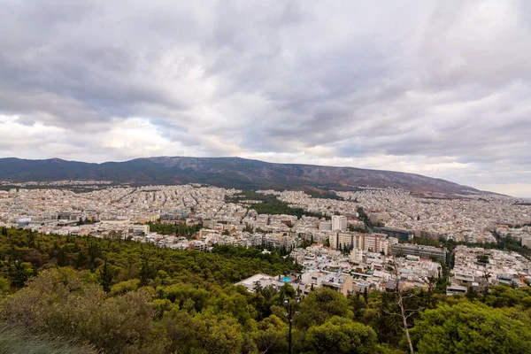 Blick Auf Die Stadt Athen Vom Lycabettus Hügel Bei Attika — Stockfoto