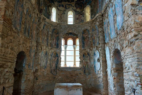 Ruins Byzantine Monastery Mystras Peloponnese Greece — Foto de Stock