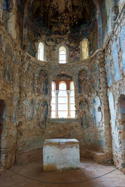 Yunanistan Mora Bölgesindeki Mystras Taki Bizans Manastırının Kalıntıları — Stok fotoğraf