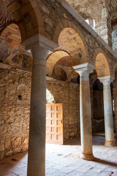 Ruinas Monasterio Bizantino Mystras Peloponeso Grecia — Foto de Stock