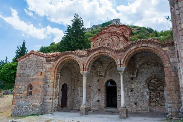 Kostel Mystrasu Mystras Nebo Mistras Opevněné Město Laconii Peloponés Řecko — Stock fotografie