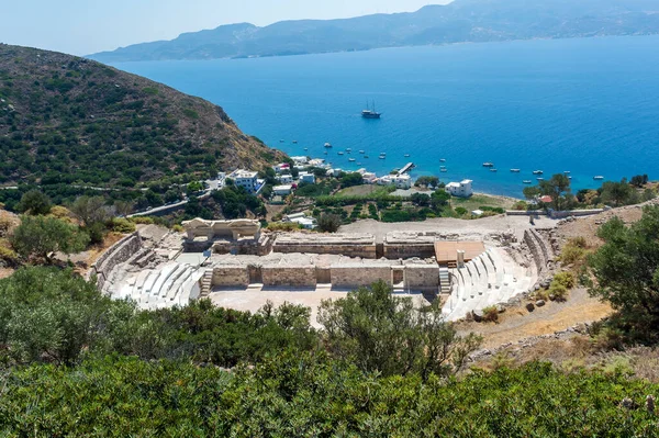 Antik Romersk Teater Milos Grekland — Stockfoto
