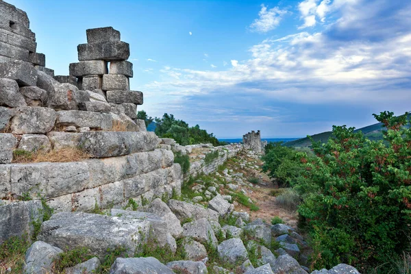 Ruins Arcadian Gate Walls Ancient Messene Messini Greece — Foto de Stock