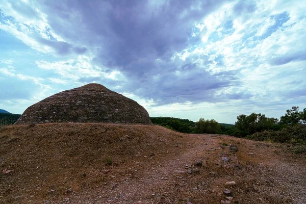 Une Tombe Âge Mycénien Sur Site Archéologique Péristeria Kyparissia Ancien — Photo