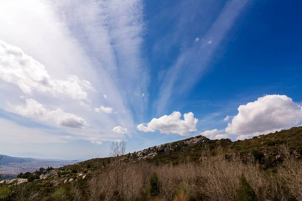 Panoramic View Attica Seen Top Mountain Penteli Athens Greece — Stock Photo, Image