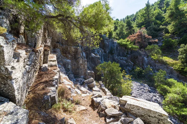 Part Abandoned Penteli Marble Quarry Attika Greece Penteli Mountain North — Stock Photo, Image