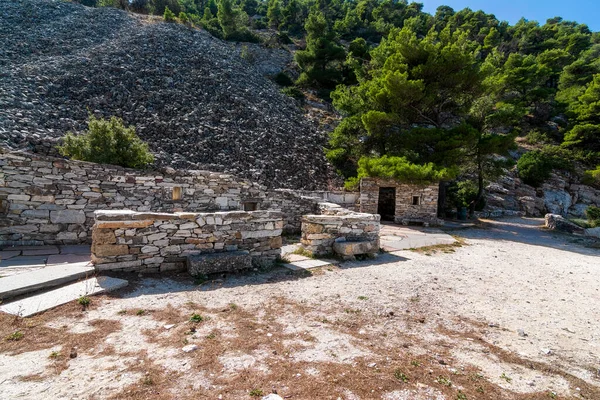 Część Opuszczonego Kamieniołomu Marmuru Penteli Attice Grecji Penteli Góra Północ — Zdjęcie stockowe
