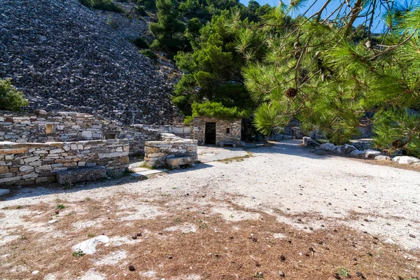 Parte Pedreira Mármore Penteli Abandonada Attika Grécia Penteli Uma Montanha — Fotografia de Stock