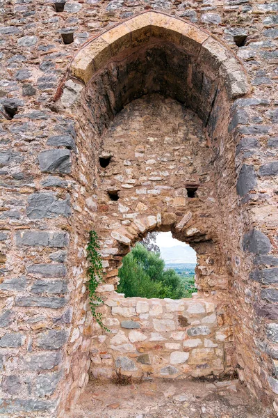 Rovine Del Castello Medievale Androussa Messinia Grecia Castello Medievale Costruito — Foto Stock