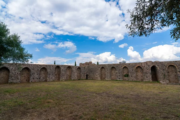 Руины Средневекового Замка Андрусе Мессиния Греция Средневековый Замок Построенный Вершине — стоковое фото