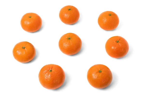 Ripe Juicy Moroccan Tangerines White Background — Stock Photo, Image