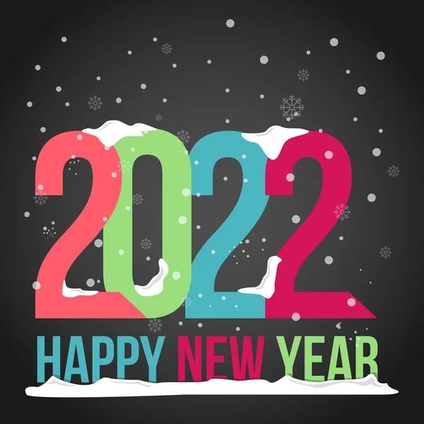 Welcome Winter 2020 Happy New Year Typography Greetings Vector Image — Stock Vector