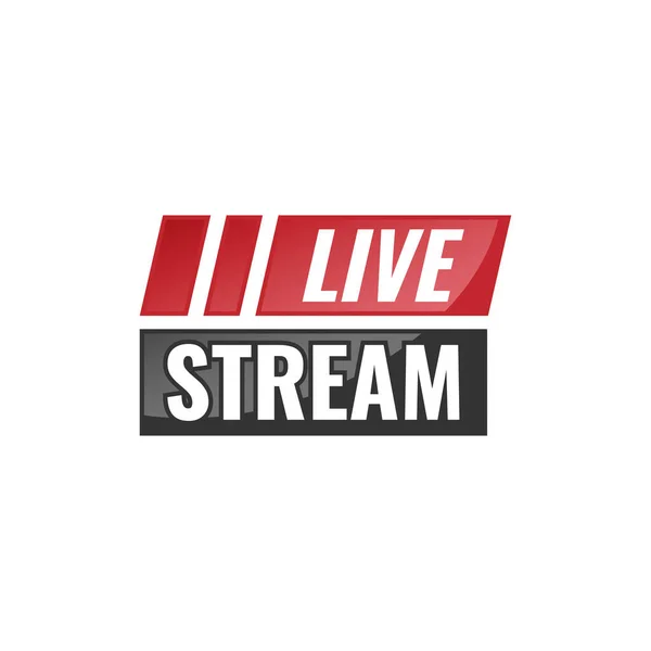 Vector Live Stream Logo Desin Image Live Video Streaming Icono — Vector de stock