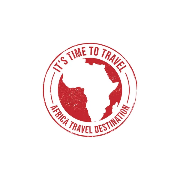 Grunge Kauçuk Damgası Pulun Içinde Yazılı Afrika Ikonu Haritası Seyahat — Stok Vektör
