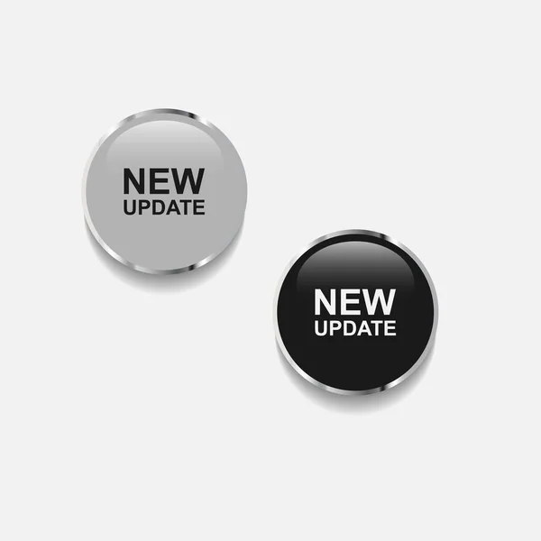 Neuer Update Button Vektor Drücken Sie Die Taste Neues Update — Stockvektor
