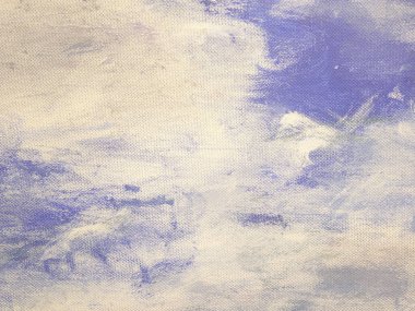 Soyut beyaz ve mavi sanat arka plan akrilik boya fırçası darbeleri, yaratıcı tasarım için sanatsal çalışmalar.