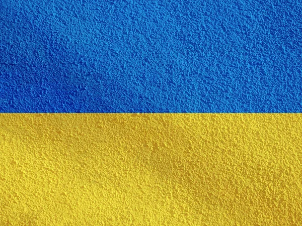 Vlag Van Oekraïne Grunge Betonnen Muur Achtergrond — Stockfoto