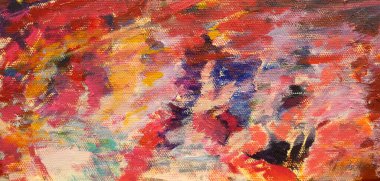 Soyut renkli sanat arka plan akrilik boya fırça darbeleri.