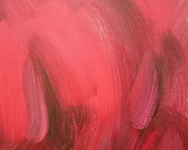 Abstract Red Color Art Background Acrylic Paint Brush Strokes Artwork — Fotografia de Stock