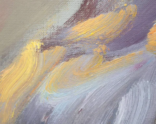 Фрагмент Многоцветной Текстурной Акриловой Живописи Холсте Абстрактное Искусство Грубые Мазки — стоковое фото