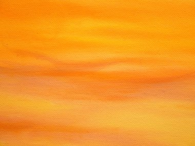 Sonbahar tasarımları için tuval dokusuna boyanmış turuncu renkli akrilik..