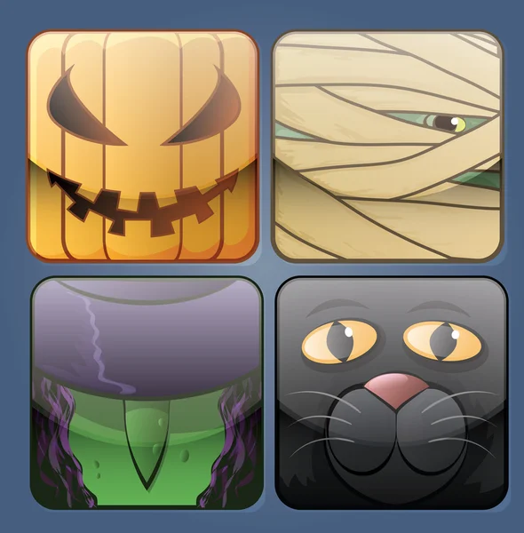 Halloween App Icons — Stock Vector