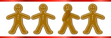 parmak hareketini vererek gingerbreadman