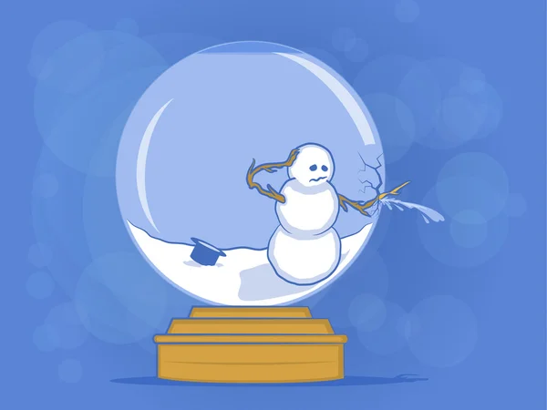 Сломанный снежный глобус — стоковый вектор